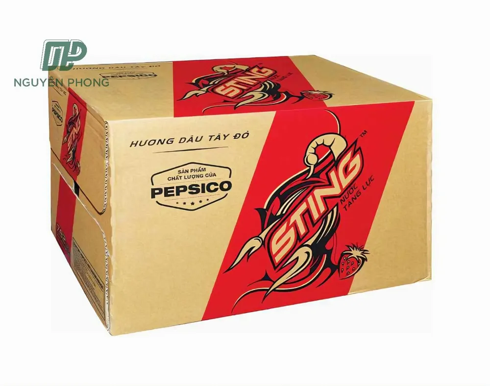 Mẫu thùng carton sóng bồi duplex in offset màu tham khảo 01