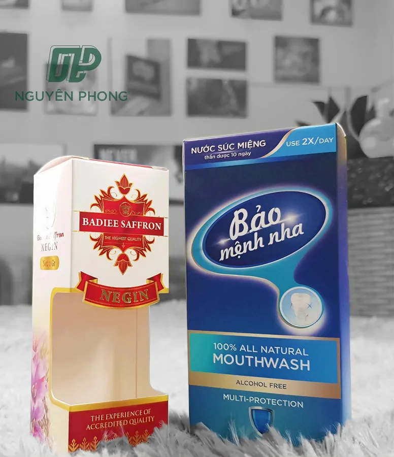 Hộp giấy đựng kem đánh răng – mẫu tham khảo hộp giấy mềm ivory/duplex