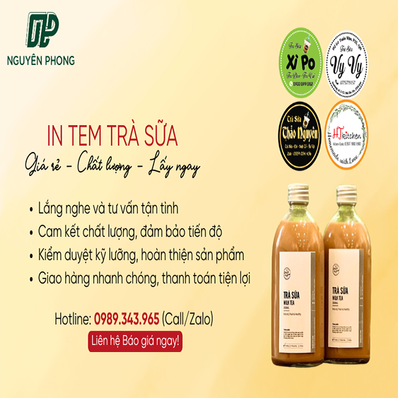 In Tem Trà Sữa Lấy Ngay – Nhanh Chóng, Tiện Lợi, Chất Lượng Đảm Bảo