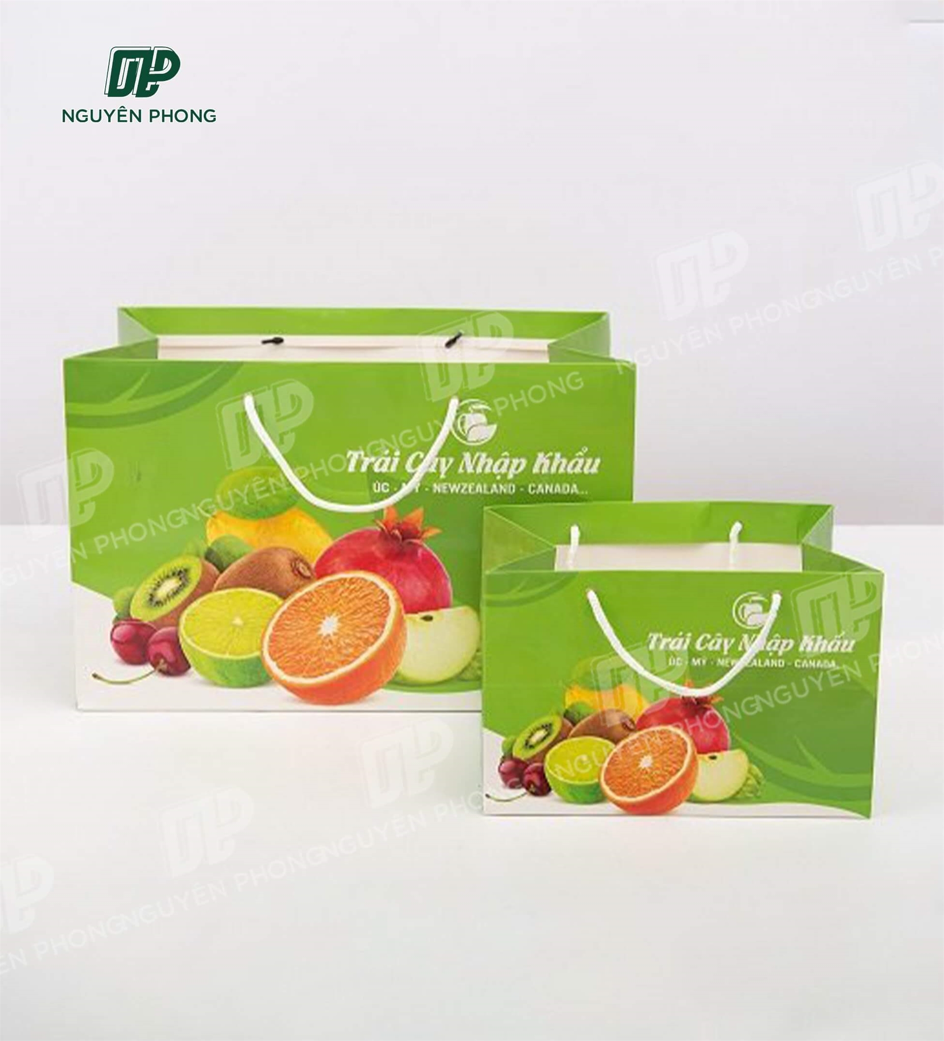 Tăng Tính Chuyên Nghiệp Cho Cửa Hàng Với Túi Giấy Đựng Hoa Quả In Logo