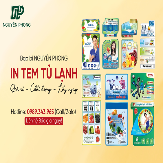 In Tem Dán Tủ Lạnh Theo Yêu Cầu - Nhận In Số Lượng Lớn