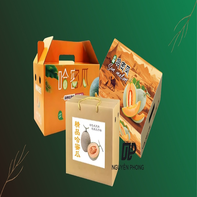 In Thùng Carton Đựng Dưa Lưới Chất Lượng Cao, Giá Tốt Nhất