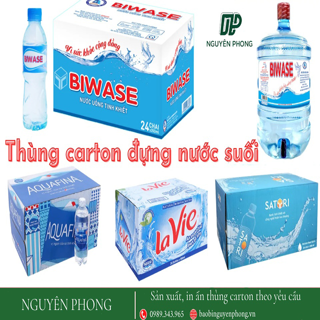 Thùng Carton Đựng Nước Uống Đóng Chai – In Ấn Chính Hãng Tại Hà Nội