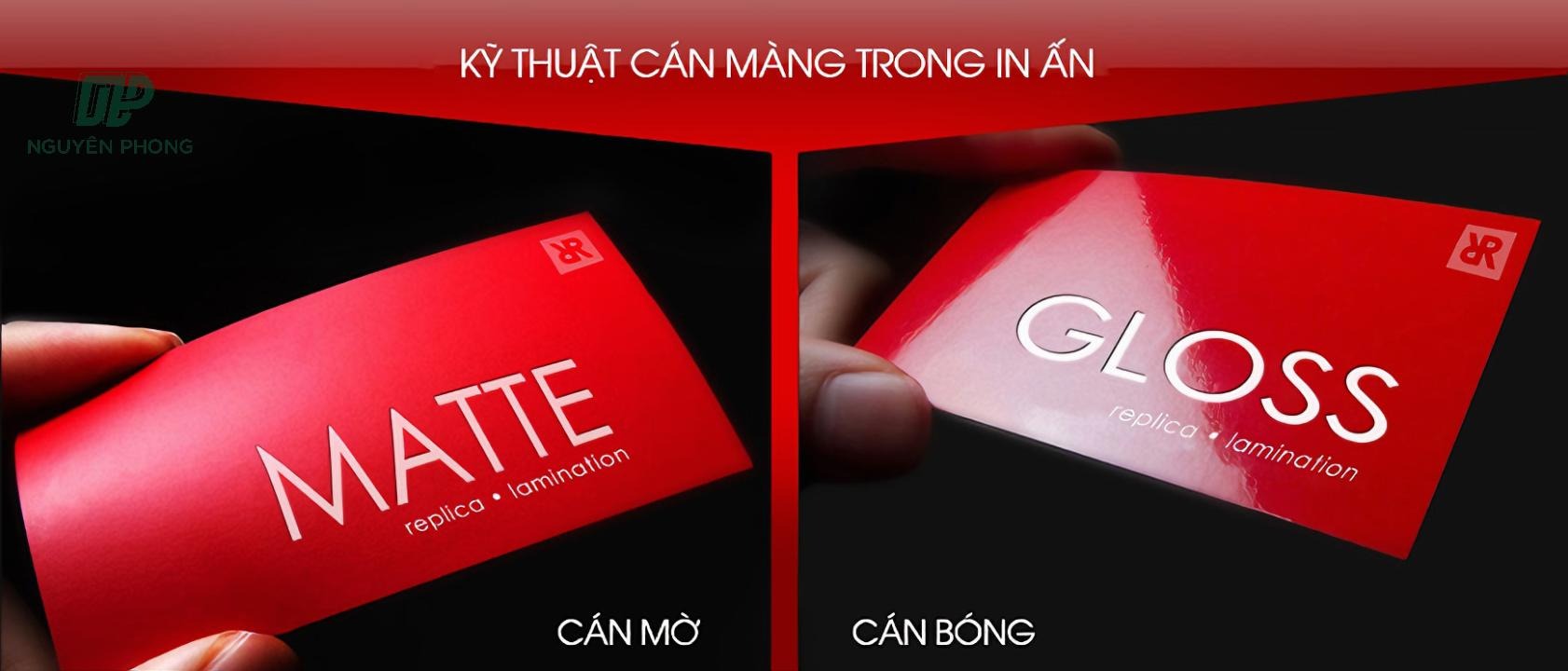 cán bóng và cán mờ