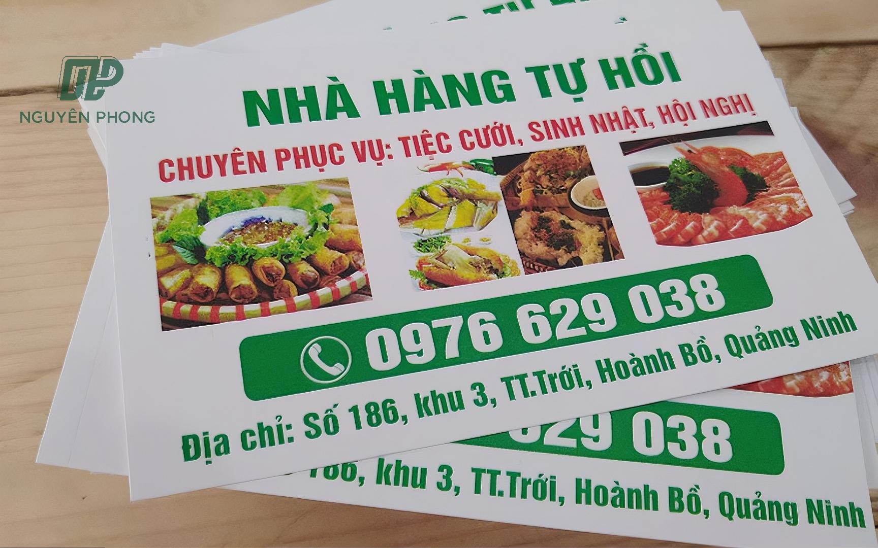 card visit nhà hàng