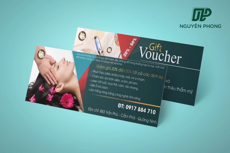 Nguyên Phong chuyên cung cấp dịch vụ thiết kế và in voucher giảm giá , thẻ giảm giá, thẻ quà tặng, đảm bảo chất lượng sản phẩm.