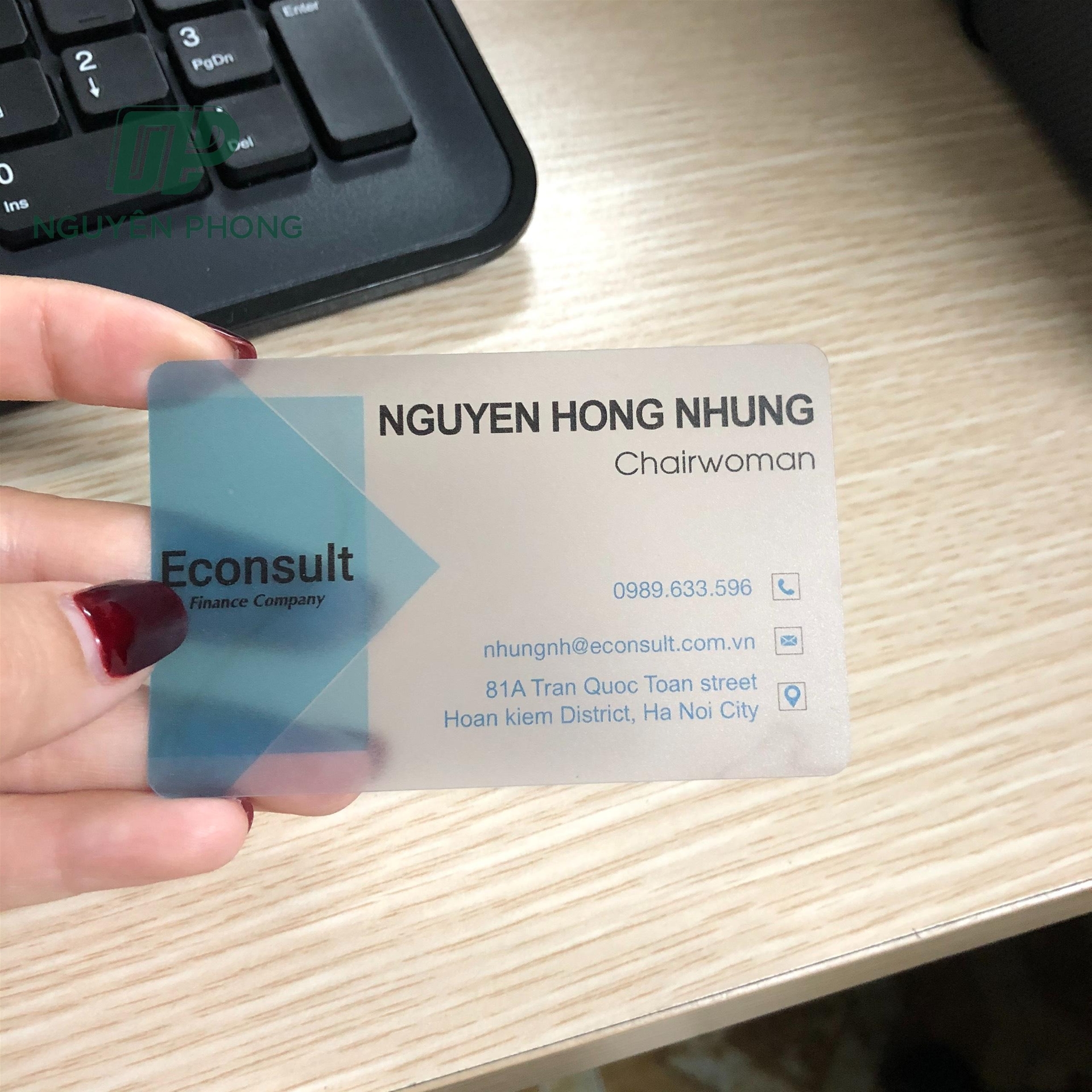 in card visit nhựa 