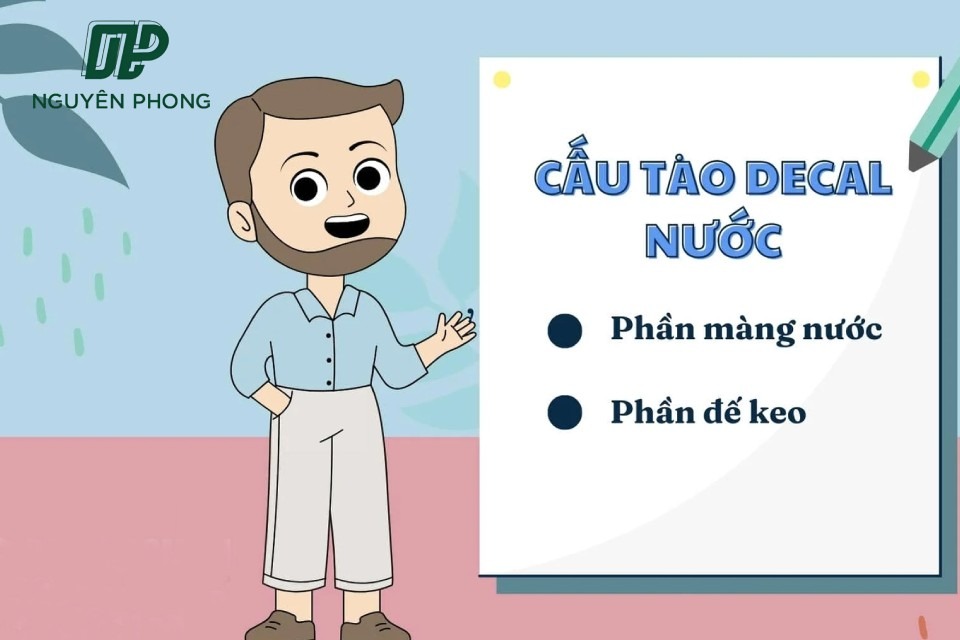 Cấu tạo chính của decal nước