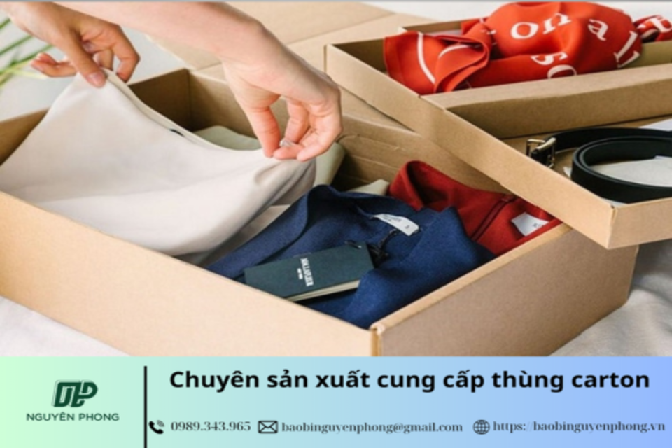 Mẫu Thùng Carton In Flexo Cho Ngành Thời Trang: Thiết kế thời thượng, in các họa tiết và logo thương hiệu rõ ràng, tạo nên sự nổi bật và độc đáo.