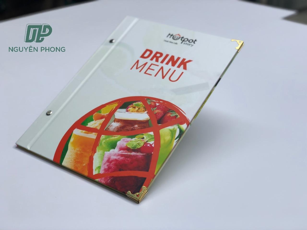 in menu bìa cứng