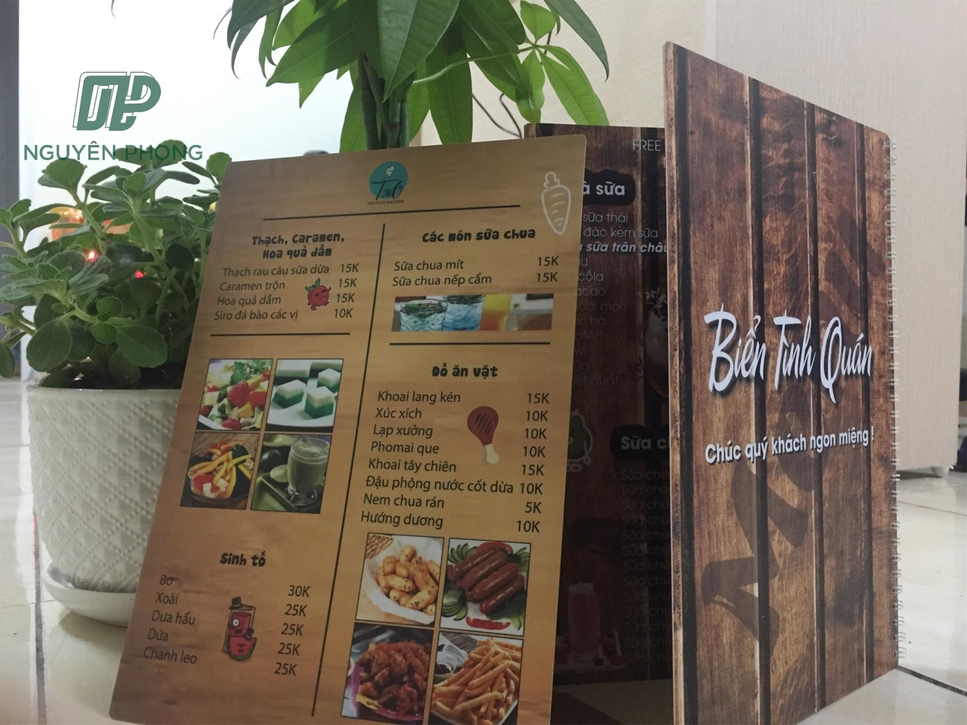 in menu nhựa