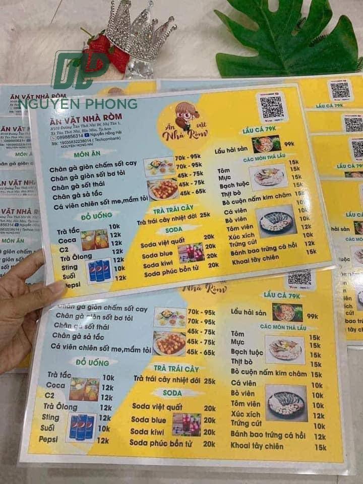 in menu