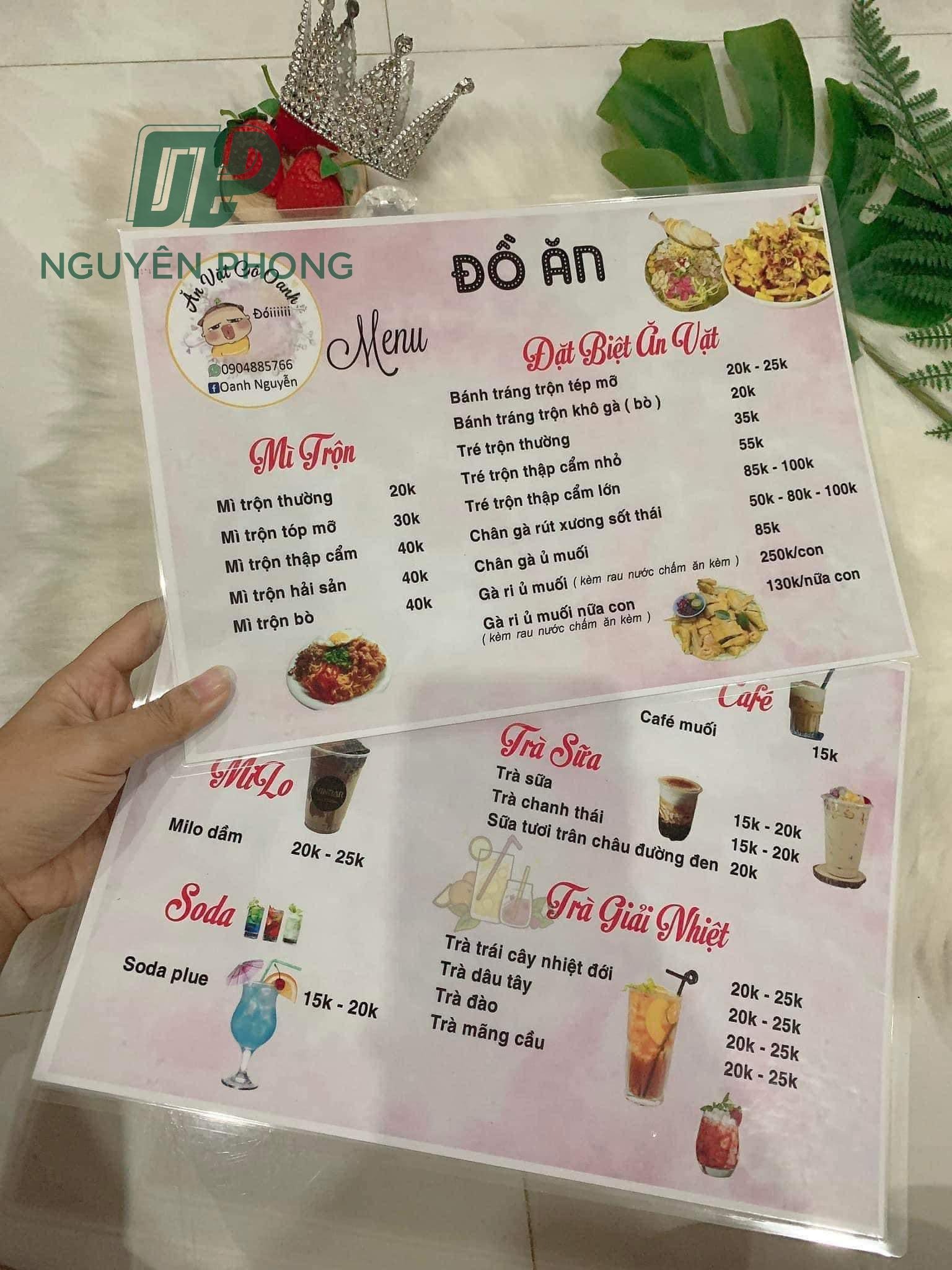 in menu