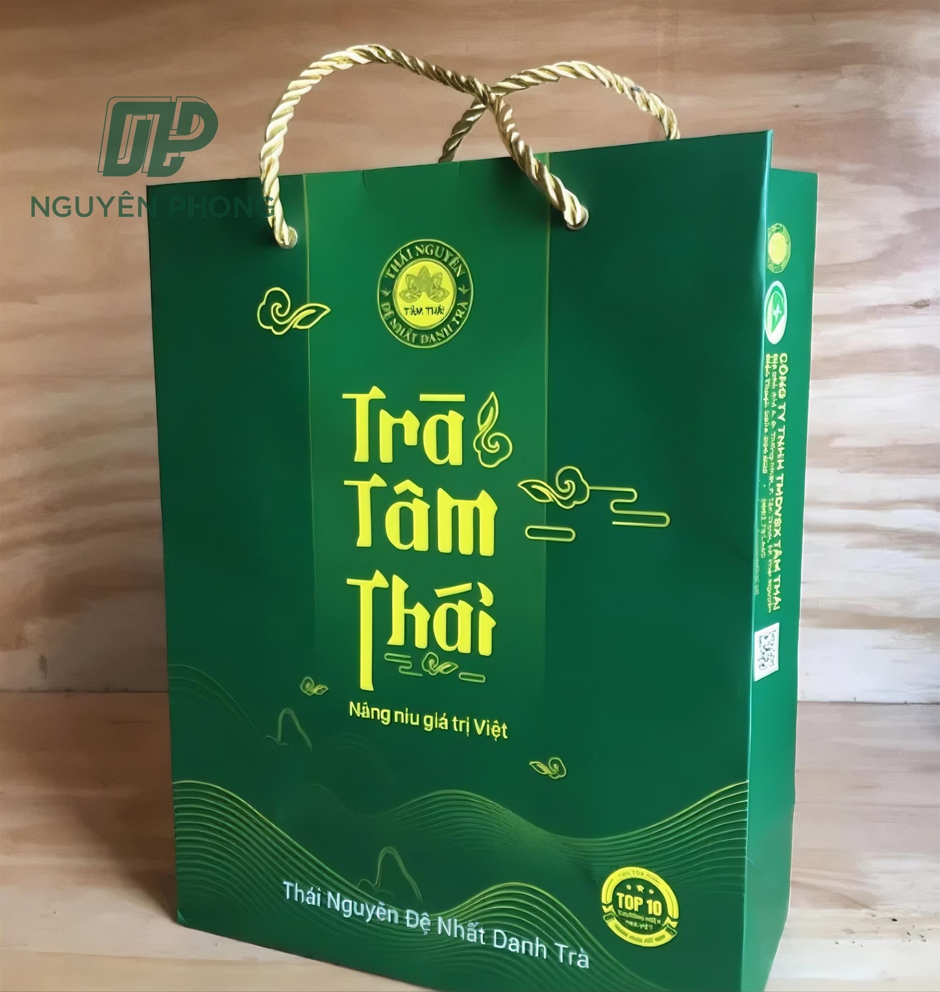 In túi giấy đựng trà