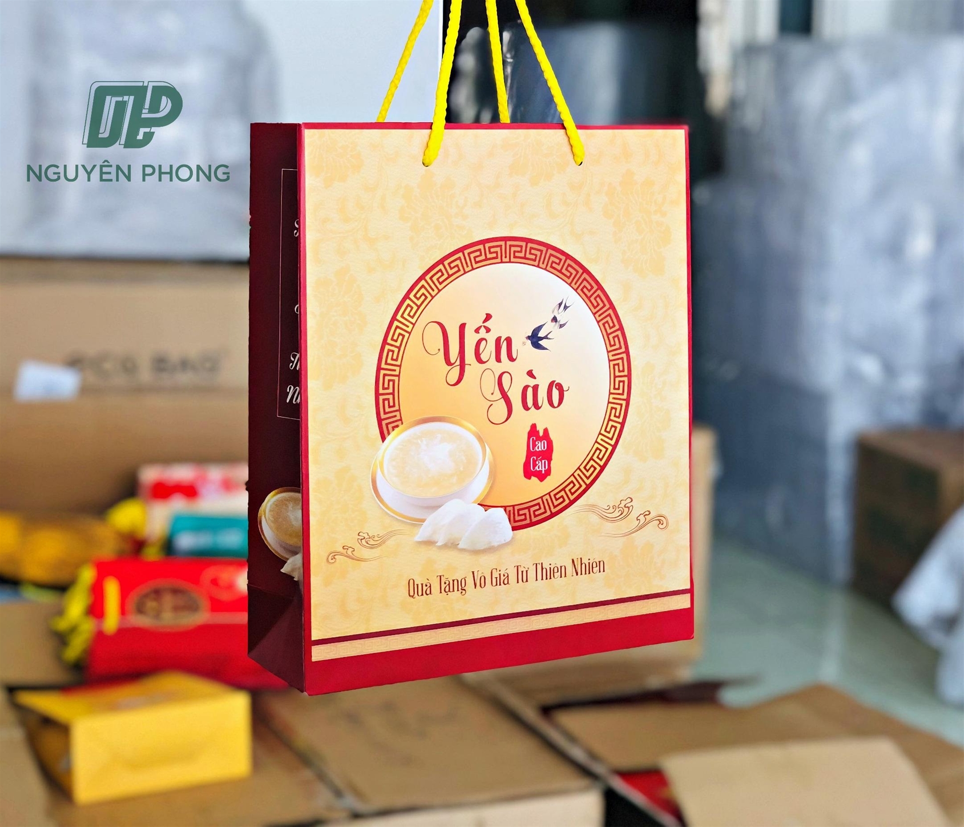 in túi giấy đựng yến sào