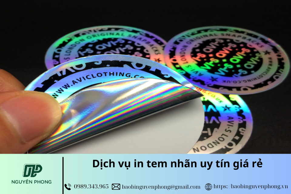 Tem bảo hành hình tròn