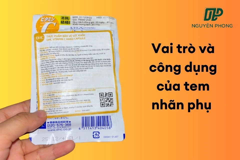 Tem nhãn phụ sản phẩm giúp xác định nguồn gốc, xuất xứ của sản phẩm