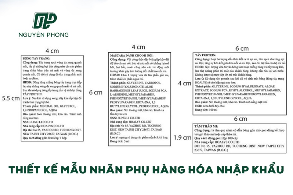 Thiết kế mẫu nhãn phụ hàng hóa nhập khẩu