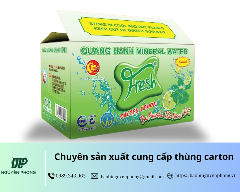 Thùng carton in offset thực tế đúng theo bản thiết kế