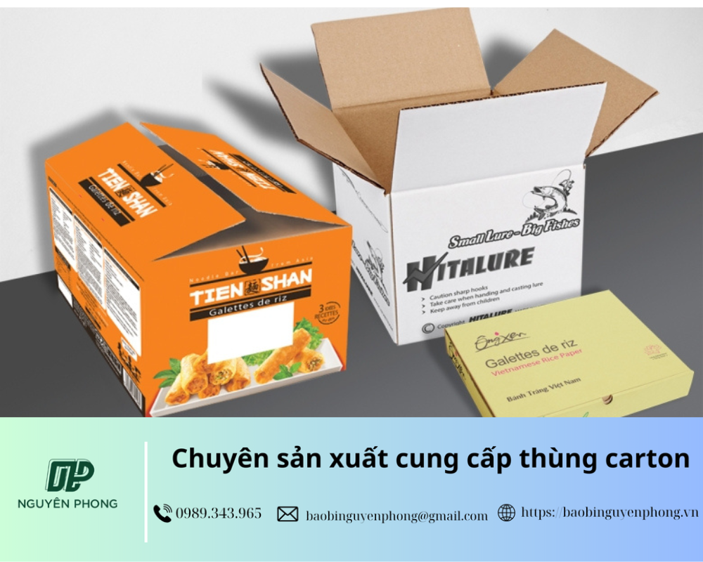 Thùng carton có màu sắc hài hòa mang phong cách riêng