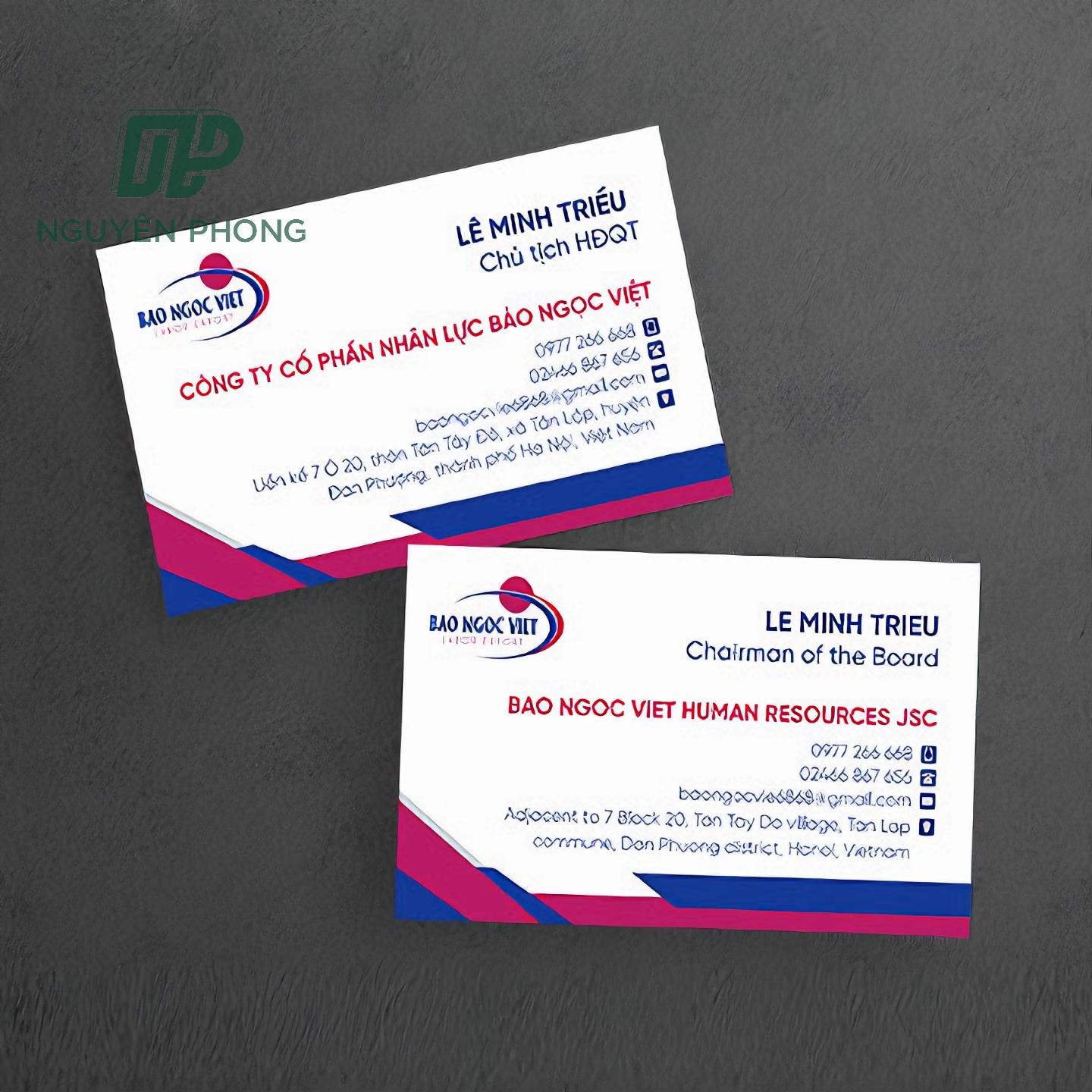 Kích thước card visit phổ biến và thông dụng