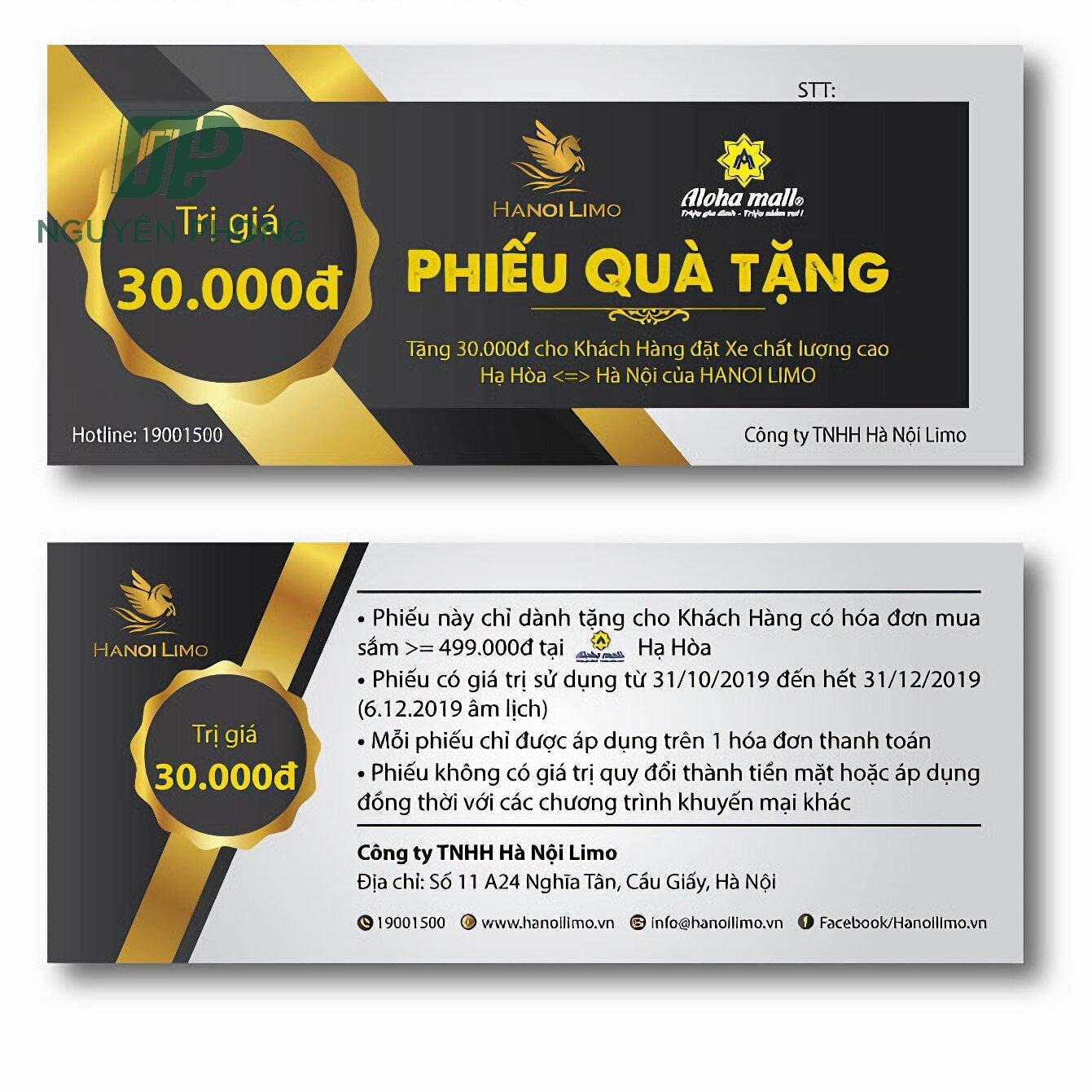 kích thước voucher