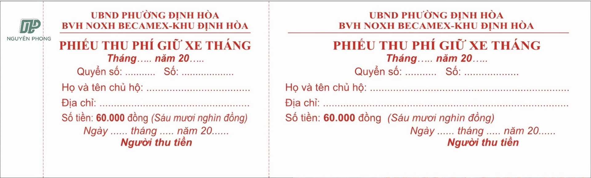 mẫu vé xe