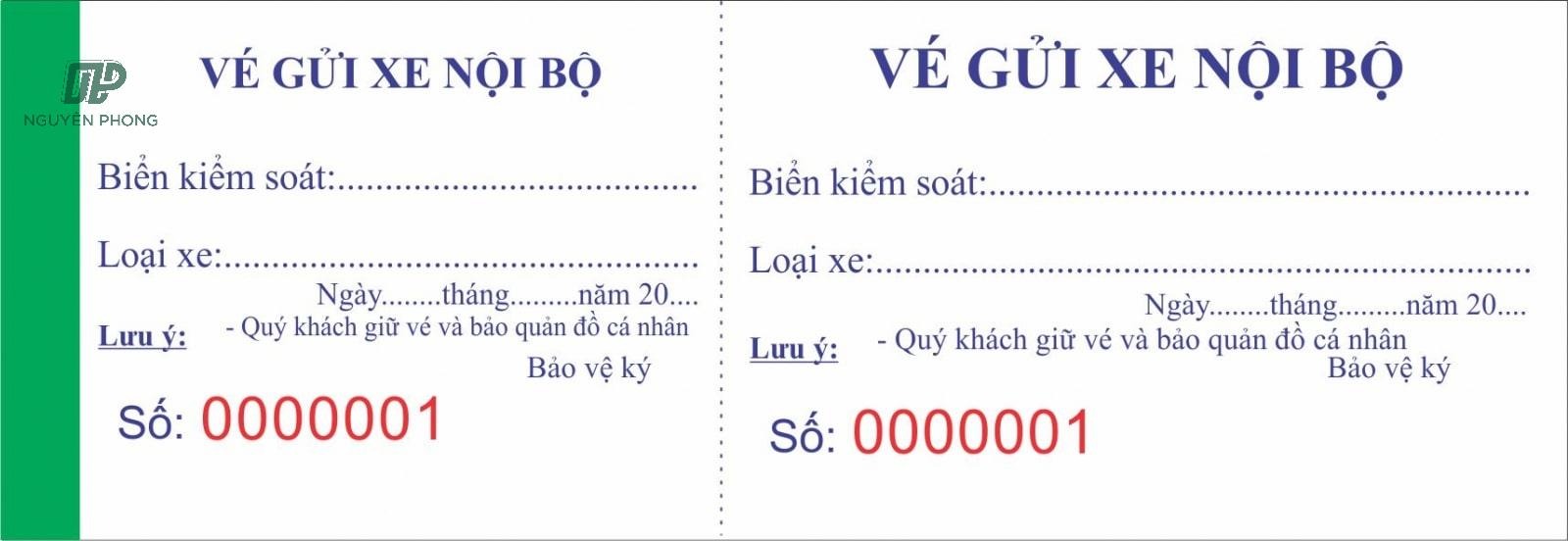 mẫu vé xe