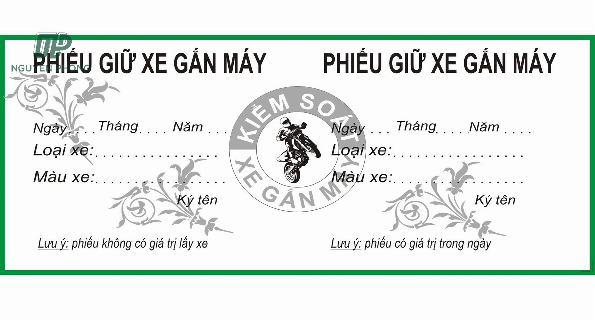 mẫu vé xe