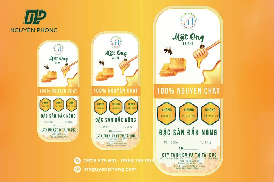 Các mẫu tem nhãn mật ong đẹp được sử dụng phổ biến hiện nay