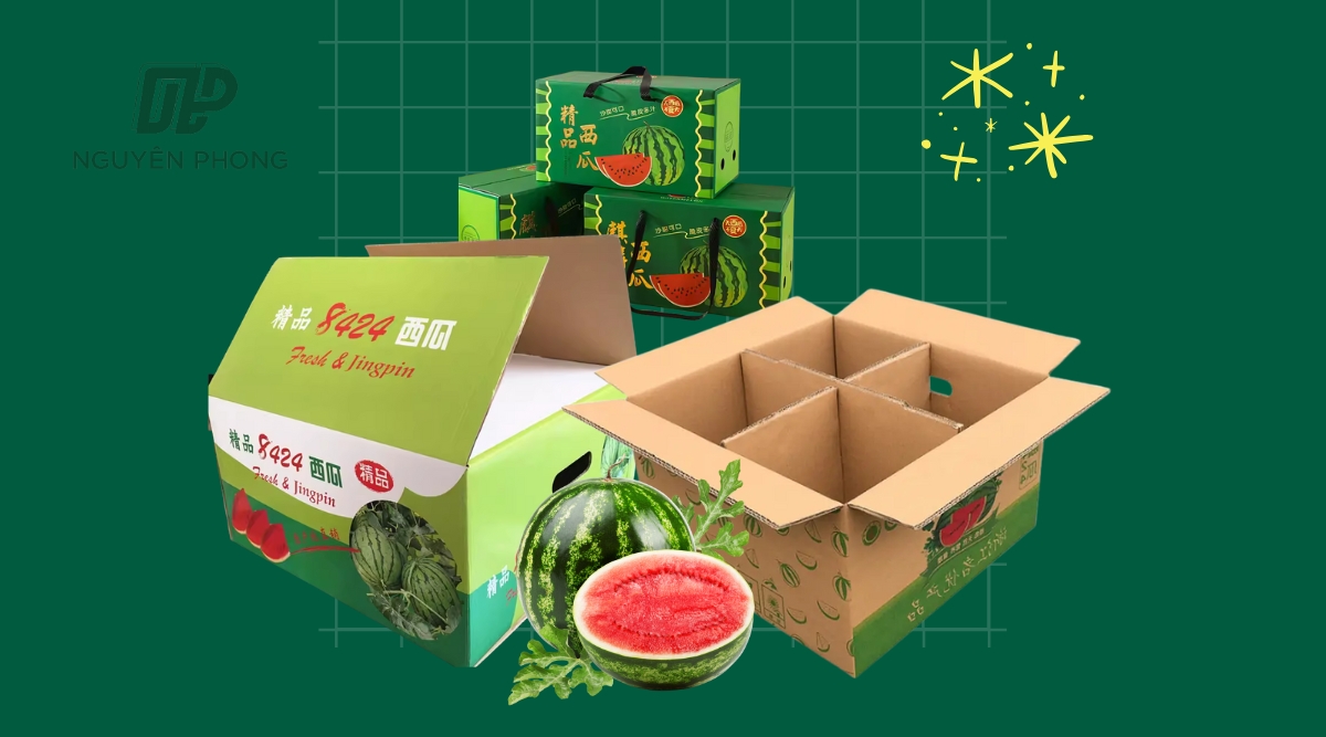 Kích thước tiêu chuẩn của thùng carton đựng dưa hấu 