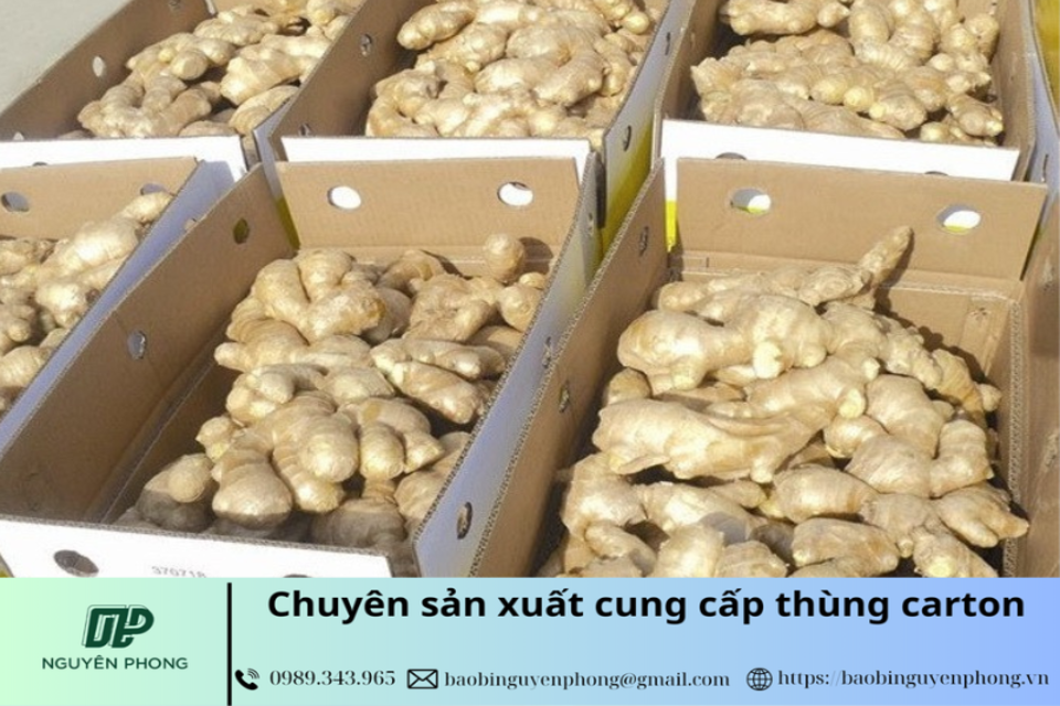 thùng carton đựng gừng