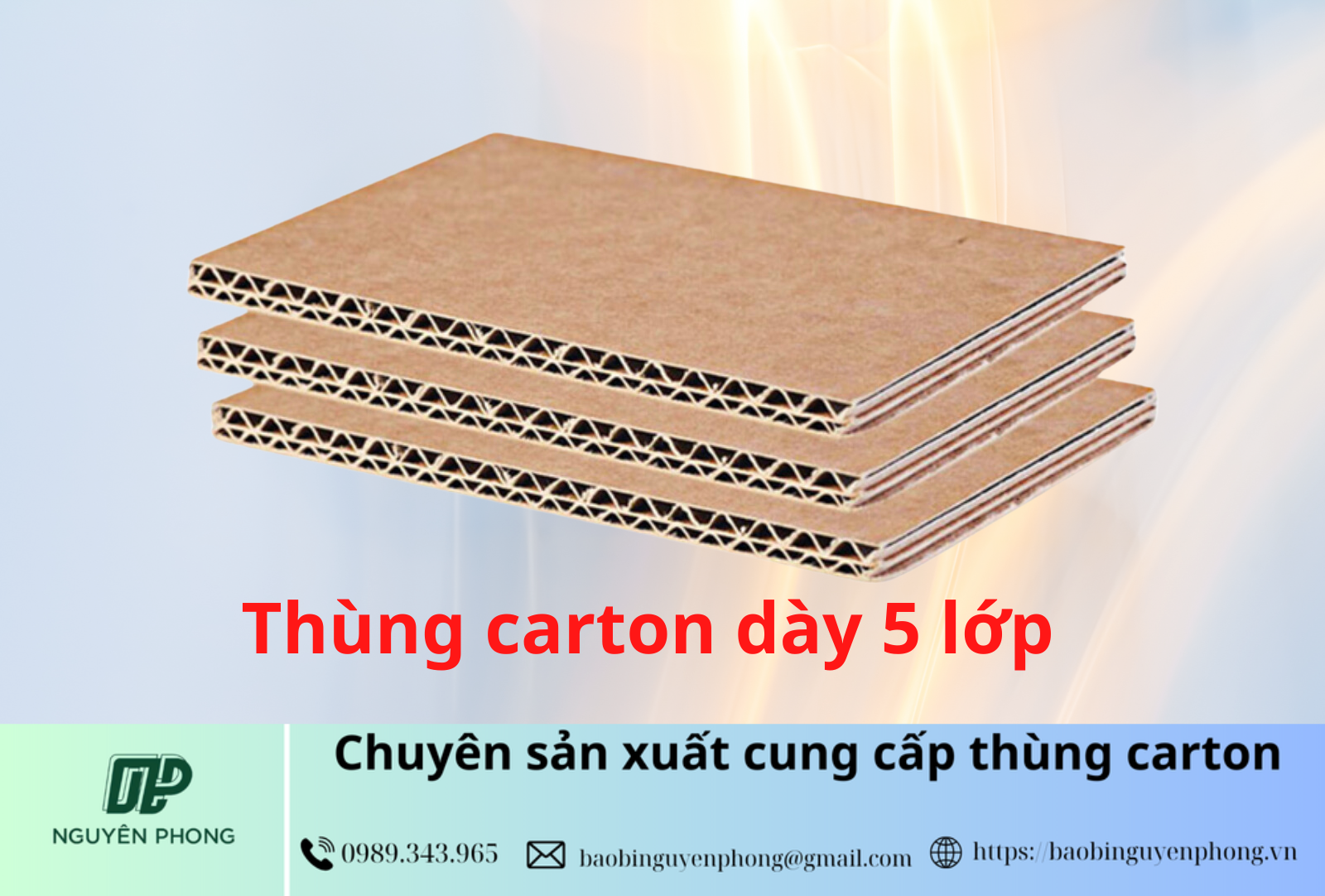 Thùng carton dày 5 lớp- Bao Bì Nguyên Phong